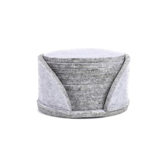 10pcs Round Felt Coaster Heat Resistant Cup Mat Placemat Kitchen Accessories